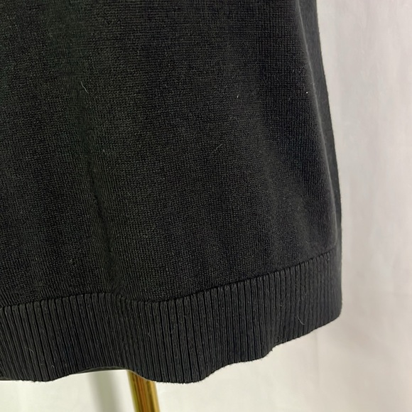 Christopher & Banks Black & White Beaded Snowflake Zip Front Knit Vest - Picture 13 of 15